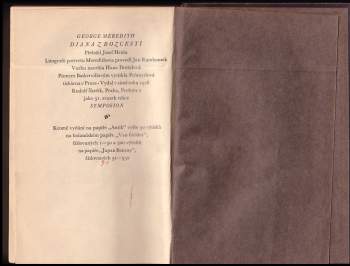 George Meredith: Diana z rozcestí