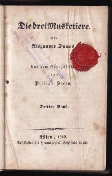 Alexandre Dumas: Die drei Musketiere, Dritter Band + Vierter Band