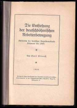 Die Entstehung der deutschböhmischen Arbeiterbewegung