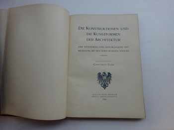 Bossert Helmuth: Die konstruktionen  und die kunstformen der  architektur