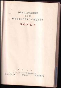 Hugo Sonnenschein: Die Legende vom Weltverkommenen Sonka