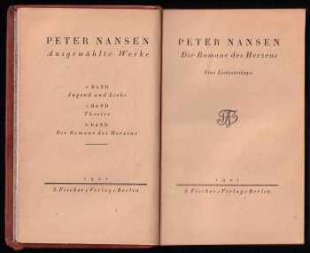 Peter Nansen: Die Romane Des Herzens - Eine Liebstrilogie