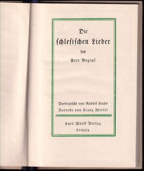 Petr Bezruč: Die schlesischen Lieder