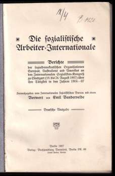 Die sozialistische Arbeiter-Internationale