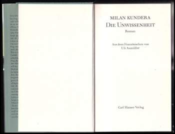 Milan Kundera: Die Unwissenheit