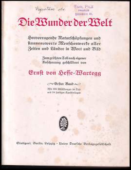 Ernst von Hesse-Wartegg: Die Wunder der Welt