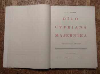 Karel Šourek: Dílo Cypriana Majerníka