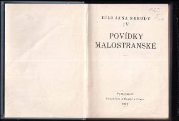 Jan Neruda: Dílo Jana Nerudy