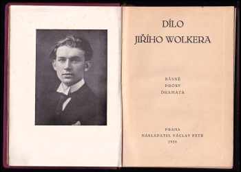 Jiří Wolker: Dílo Jiřího Wolkera