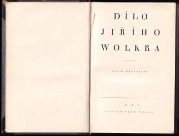 Jiří Wolker: Dílo Jiřího Wolkra