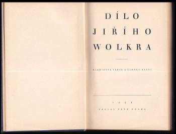 Jiří Wolker: Dílo Jiřího Wolkra