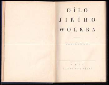 Jiří Wolker: Dílo Jiřího Wolkra