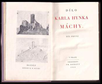 Karel Hynek Mácha: Dílo Karla Hynka Máchy: