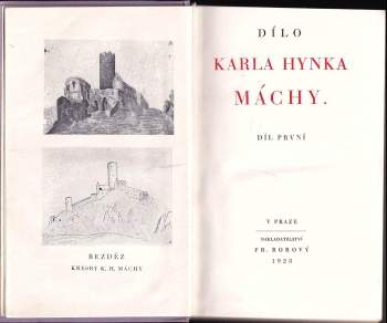 Karel Hynek Mácha: Dílo Karla Hynka Máchy