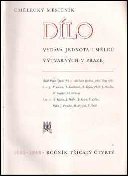 Štěpán Jež: Dílo - umělecký měsíčník - ročník 34. - 1945 - 1946