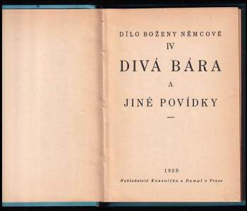 Božena Němcová: Divá Bára a jiné povídky