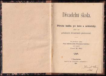 Josef Mikuláš Boleslavský: Divadelní škola