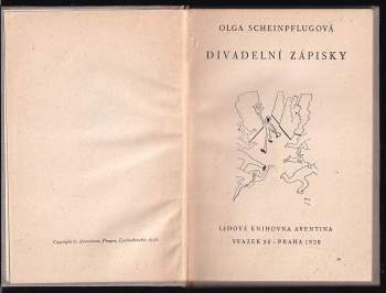 Olga Scheinpflugová: Divadelní zápisky