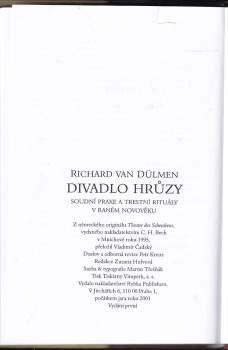 Richard van Dülmen: Divadlo hrůzy