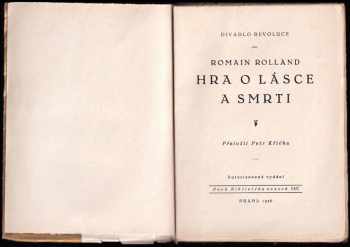 Romain Rolland: Divadlo revoluce : Hra o lásce a smrti