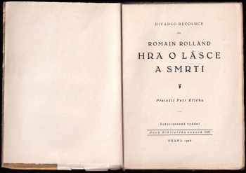 Romain Rolland: Hra o lásce a smrti