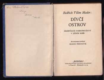 Friedrich Wilhelm Mader: Dívčí ostrov : neobyčejné dobrodružství v Jižním moři