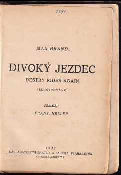 Max Brand: Divoký jezdec