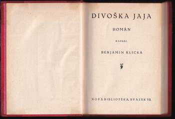 Benjamin Klička: Divoška Jaja