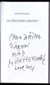 Miloš Horanský: Dlužní kniha milosti