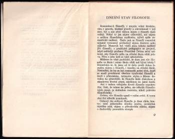 Emanuel Rádl: Dnešní stav filosofie a psychologie