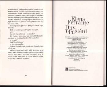 Elena Ferrante: Dny opuštění