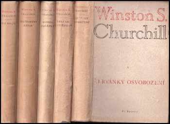 KOMPLET Winston Churchill  Válečné projevy 5X Do boje + Nelítostný zápas + Konec začátku + Vzhůru k vítězství + Červánky osvobození