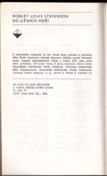 Robert Louis Stevenson: Do jižních moří