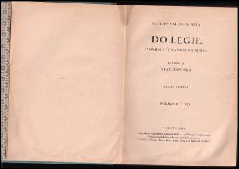 Václav Valenta-Alfa: Do legie
