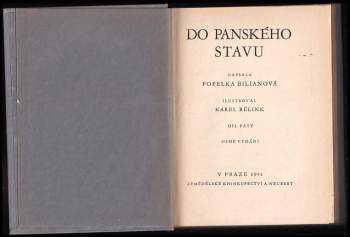 Popelka Biliánová: Do panského stavu