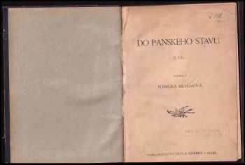 Popelka Biliánová: Do panského stavu