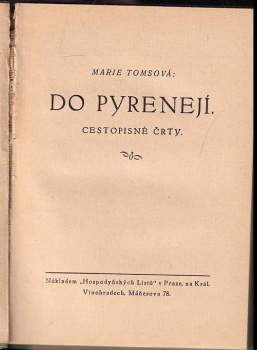 Marie Tomsová: Do Pyrenejí