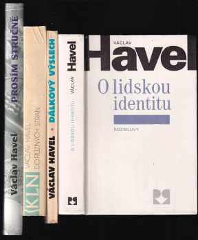 KOMPLET Václav Havel 4X O lidskou identitu + Dálkový výslech + Do různých stran + Prosím stručně - Václav Havel, Václav Havel, Václav Havel, Karel Hvízd'ala, Václav Havel, Karel Hvízd'ala, Václav Havel, Karel Hvízd'ala (1989, Nakladatelství Lidové noviny) - ID: 668609