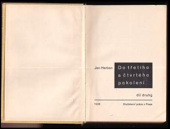 Jan Herben: Do třetího a čtvrtého pokolení