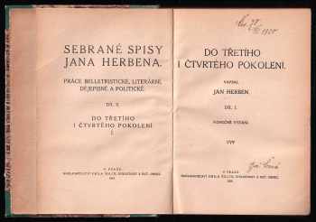 Jan Herben: Do třetího i čtvrtého pokolení