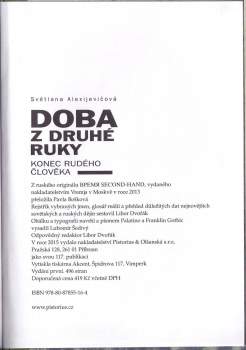 Svjatlana Aljaksandraŭna Aleksìjevìč: Doba z druhé ruky