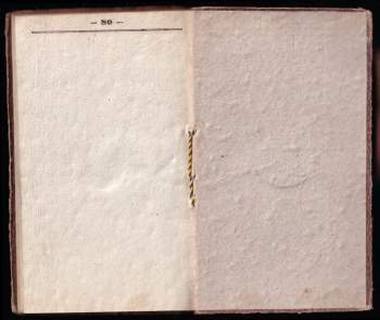 Dobový prázdný záznamník na poznámky, nejspíš z roku 1888, od stran 15 do 80