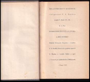 Edgar Allan Poe: Dobrodružství A.G. Pyma a jiné povídky