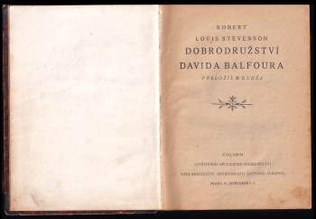 Robert Louis Stevenson: Dobrodružství Davida Balfoura