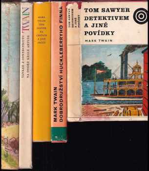 KOMPLET Mark Twain 5X Dobrodružství Toma Sawyera a Huckleberryho Finna + Yankee z Connecticutu na dvoře krále Artuše + Tom Sawyer na cestách a jiné prózy + Tom Sawyer detektivem a jiné povídky + Dobrodružství Huckleberryho Finna