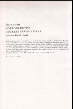 Mark Twain: Dobrodružství Huckleberryho Finna