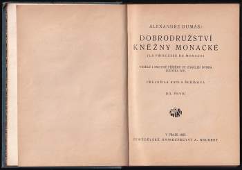 Alexandre Dumas: Dobrodružství kněžny Monacké