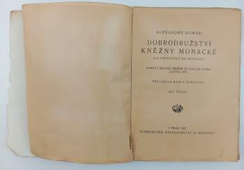 Alexandre Dumas: Dobrodružství kněžny Monacké