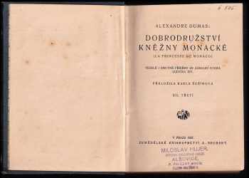 Alexandre Dumas: Dobrodružství kněžny Monacké