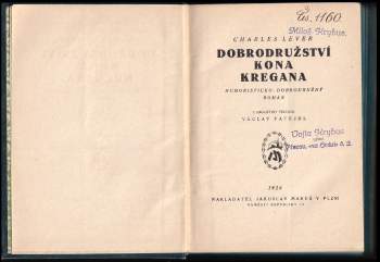 Charles James Lever: Dobrodružství Kona Kregana